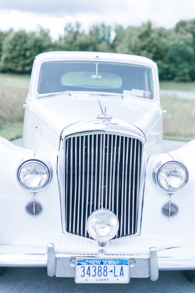 vintage wedding vehicle